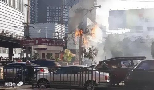 曼谷闹市电线为何起火